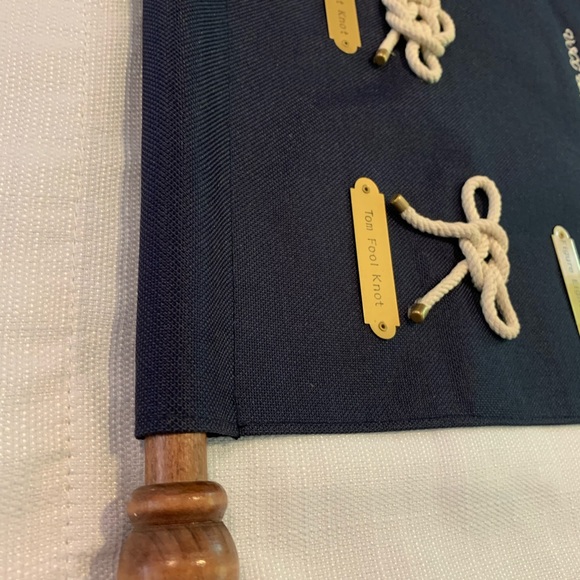 Vtg Coast Guard Nautical tie Knot Chart Banner Canvas - Picture 13 of 15